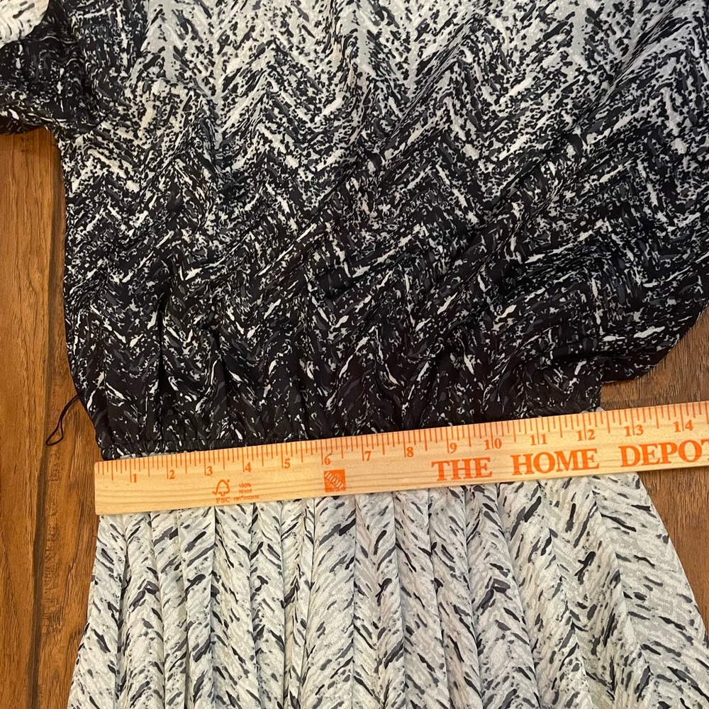 Vintage Ajax I love NY Black White Abstract patterned dress woman’s medium 80s - Picture 7 of 7